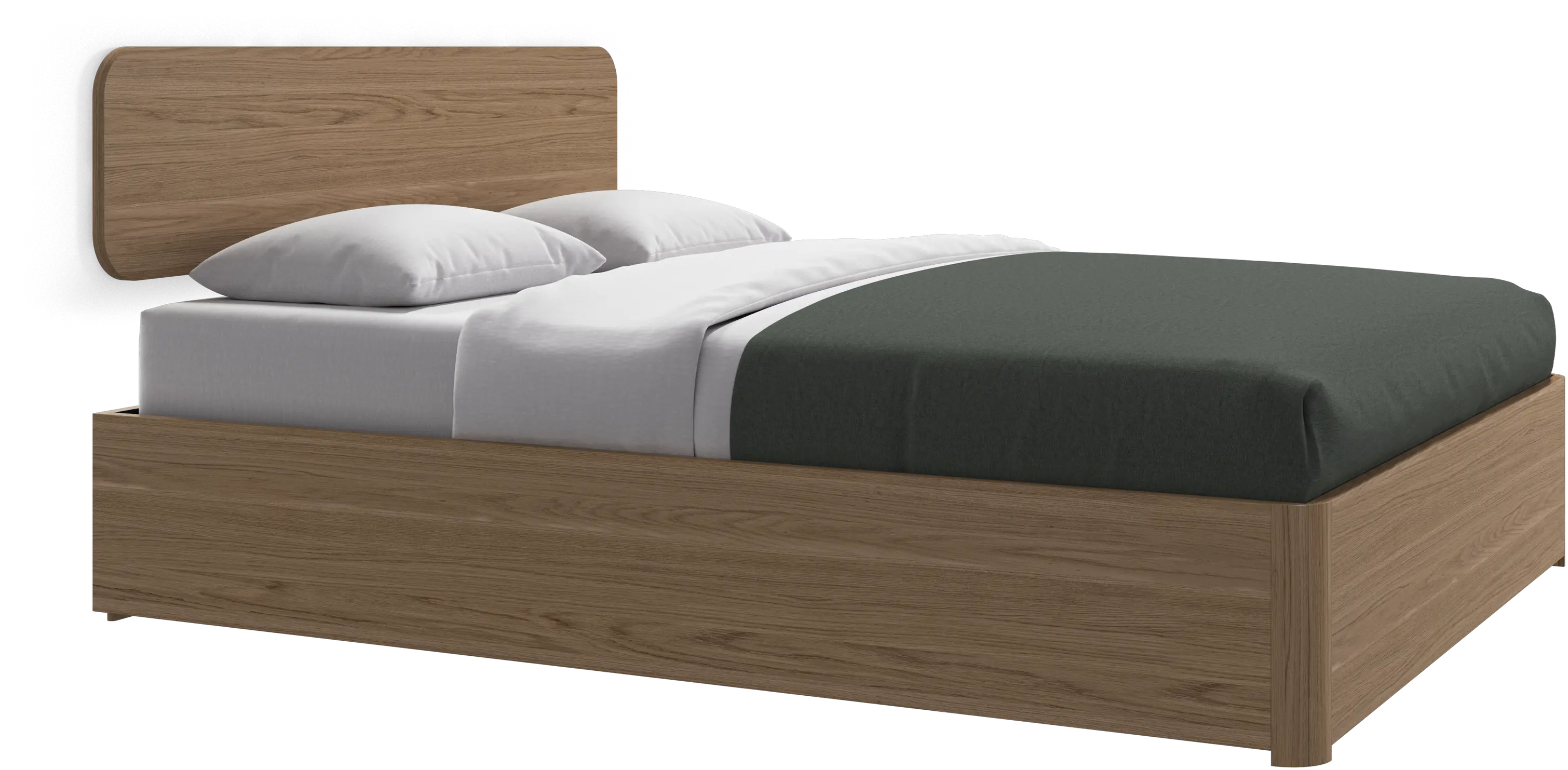 Element bed, wall-mounted headboard, with slats, excl. mattress